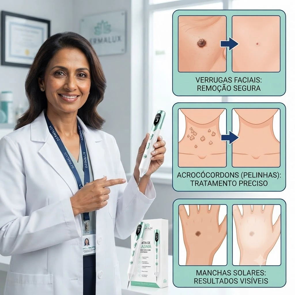 Dermalux Pro - Caneta Plasma Removedora de Verrugas e Manchas